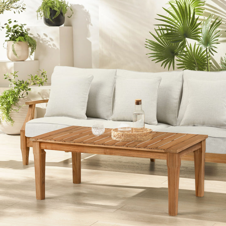 American Home Furniture Safavieh Couture Martinique Teakwood Patio Coffee Table