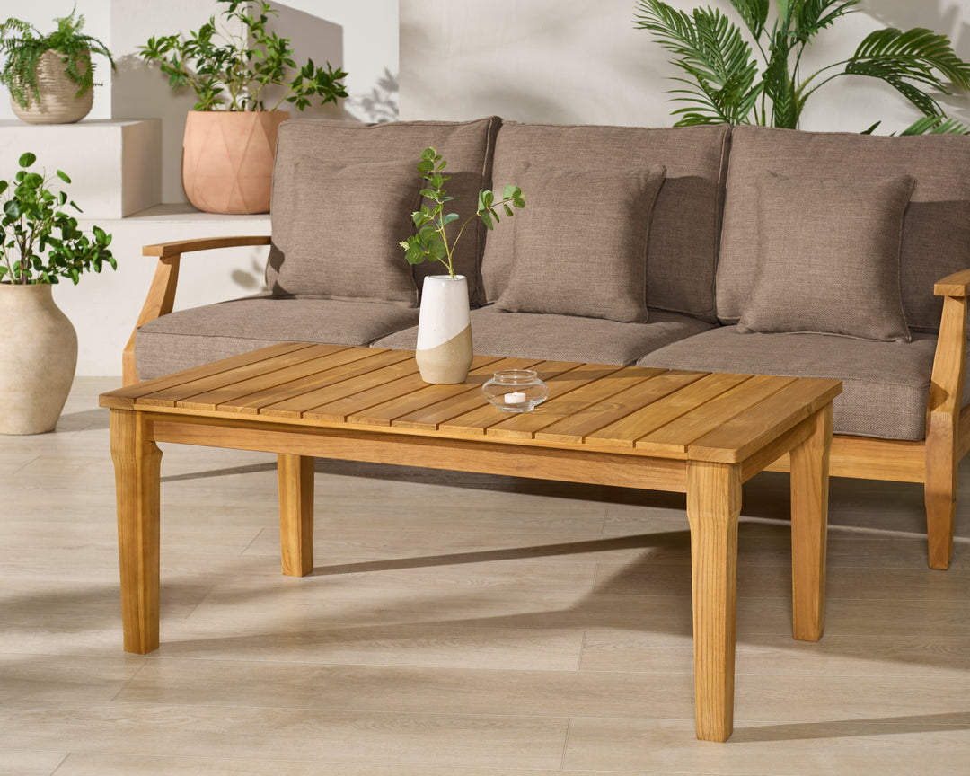 American Home Furniture Safavieh Couture Martinique Teakwood Patio Coffee Table
