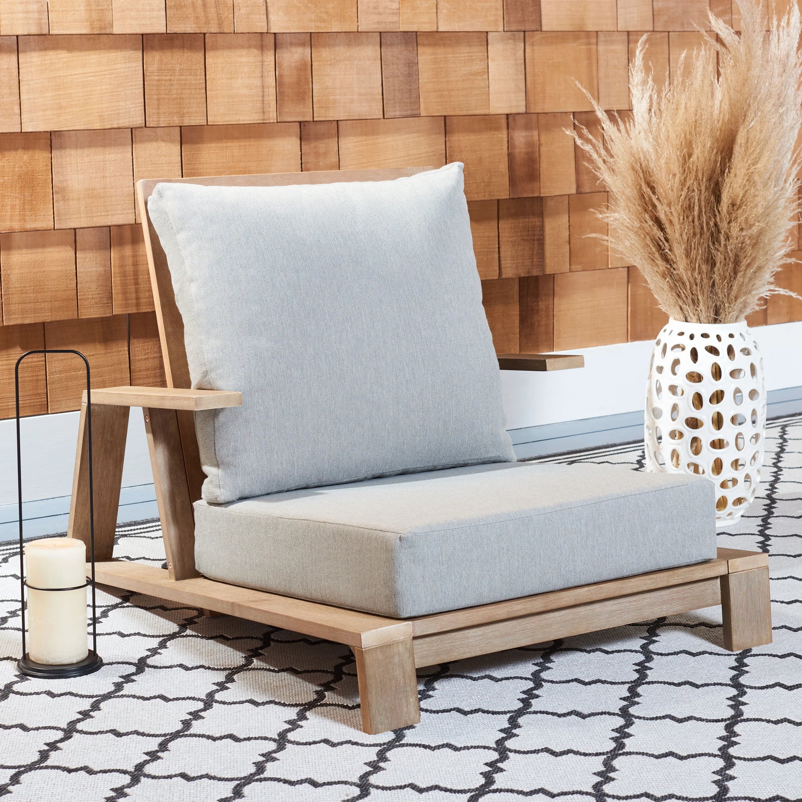American Home Furniture Safavieh Couture Lanai Wood Patio Chair