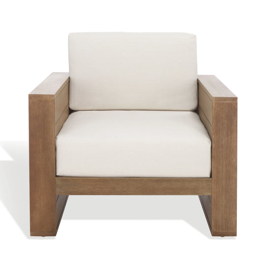 Safavieh Couture Santiago Eucalyptus Patio Chair OUTDOOR CHAISE LOUNGES