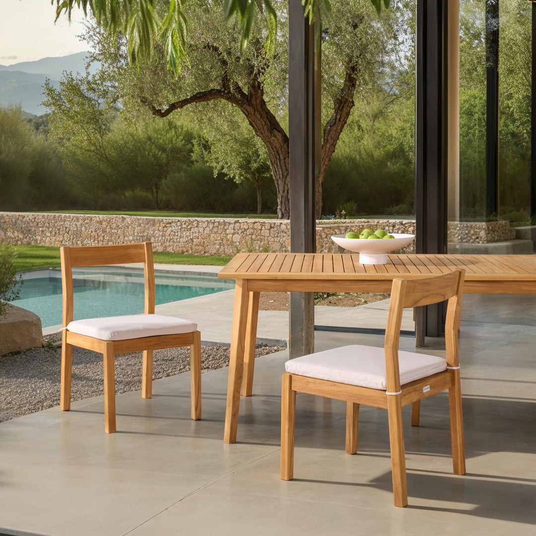 American Home Furniture Safavieh Couture Mayaguana Brazilian Teak Dining Chair