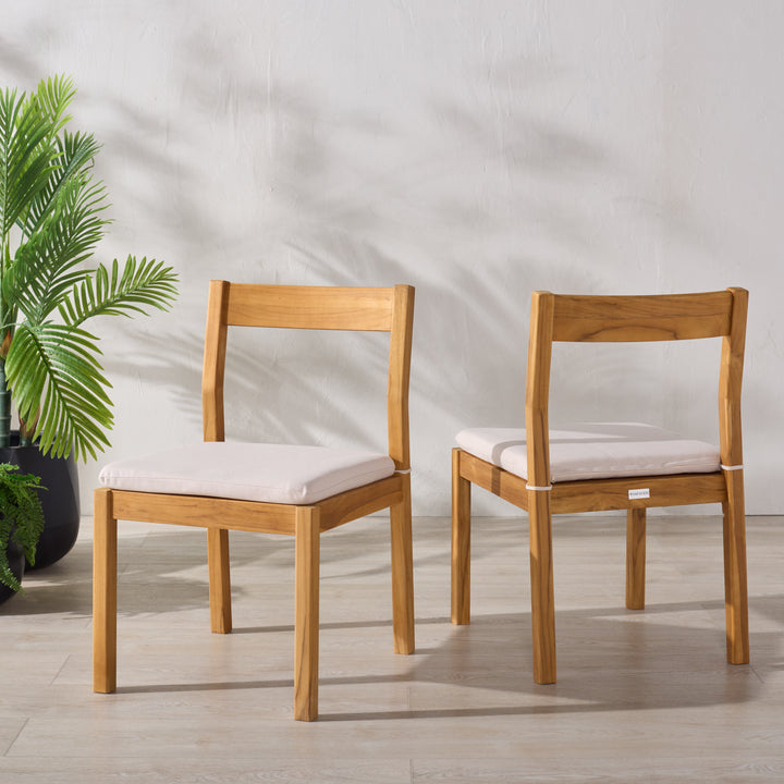 American Home Furniture Safavieh Couture Mayaguana Brazilian Teak Dining Chair