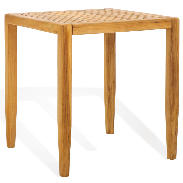 Safavieh Couture Samoa Brazilian Teak Patio Accent Table OUTDOOR ACCENT TABLES