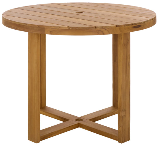 American Home Furniture Safavieh Couture Mayaguana Brazilian Teak Round Dining Table