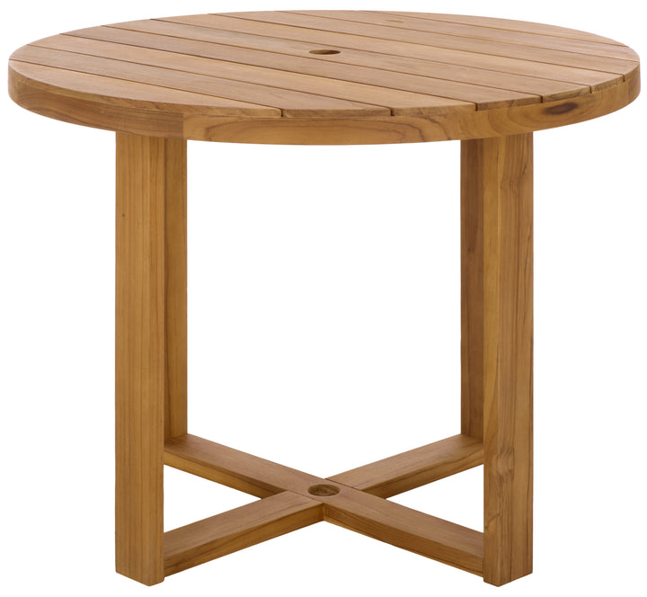 American Home Furniture Safavieh Couture Mayaguana Brazilian Teak Round Dining Table