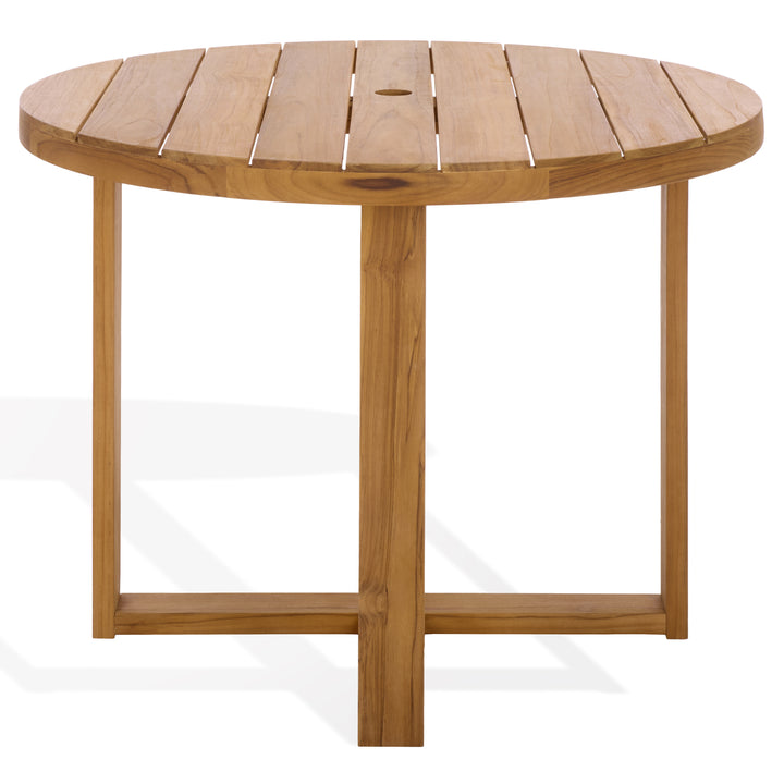 American Home Furniture Safavieh Couture Mayaguana Brazilian Teak Round Dining Table