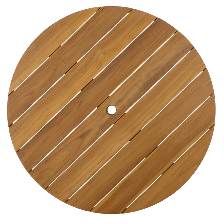 American Home Furniture Safavieh Couture Mayaguana Brazilian Teak Round Dining Table