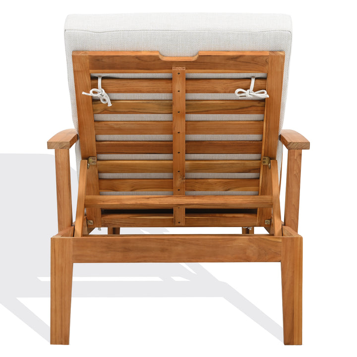 American Home Furniture Safavieh Couture Martinique Teakwood Patio Chaise Lounge