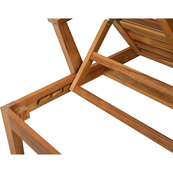 American Home Furniture Safavieh Couture Martinique Teakwood Patio Chaise Lounge