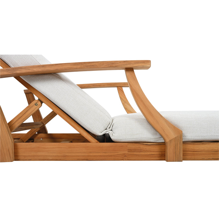 American Home Furniture Safavieh Couture Martinique Teakwood Patio Chaise Lounge