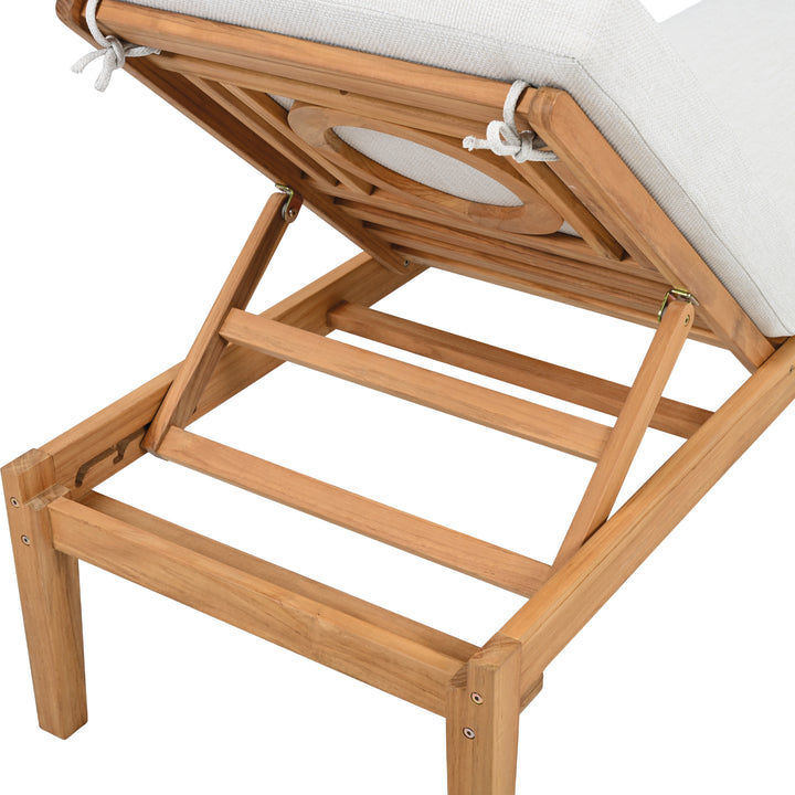Safavieh Couture Montclair Teak Chaise Lounge