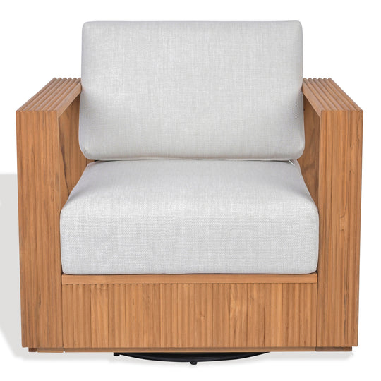 Safavieh Couture St Lucia Teakwood Swivel Chair