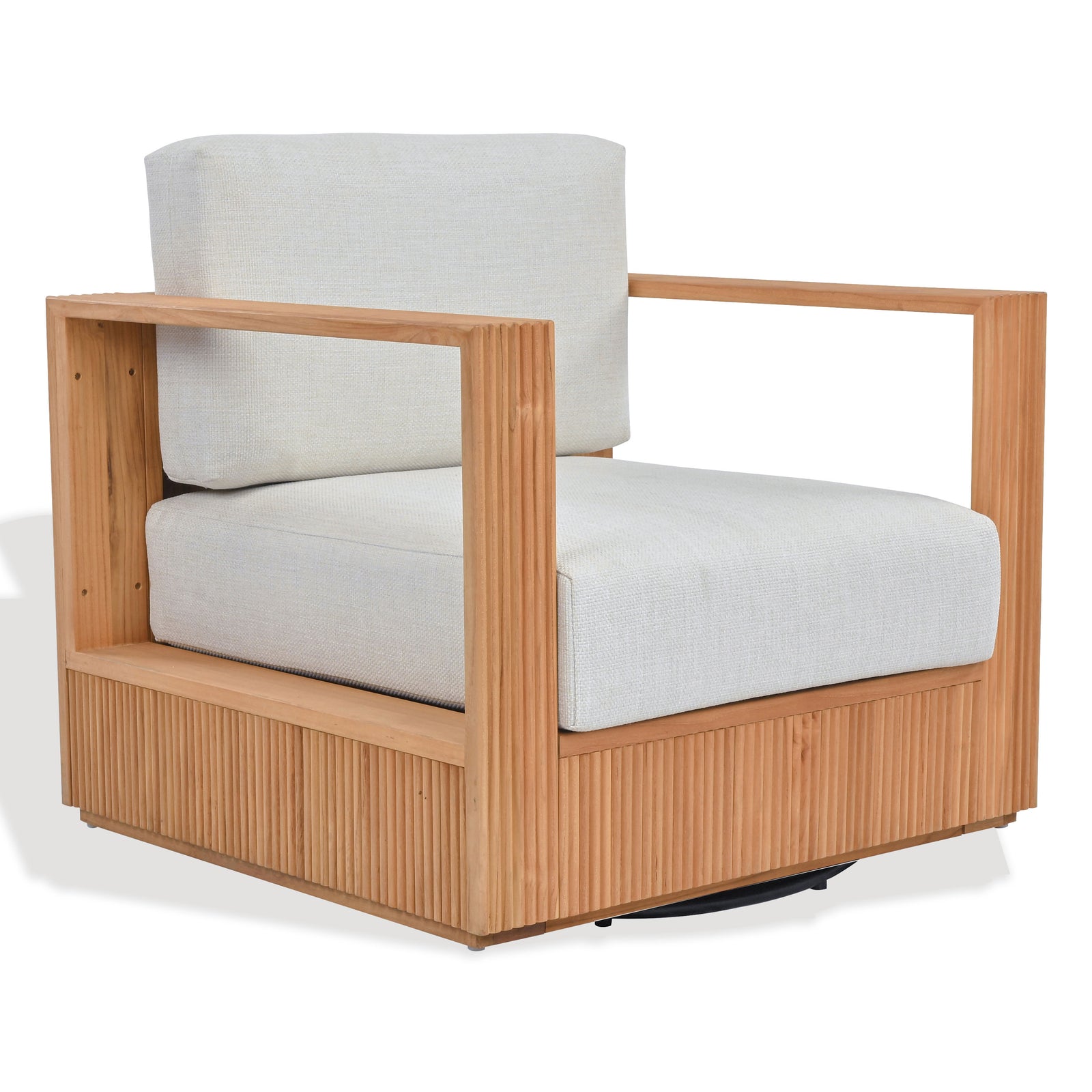 Safavieh Couture St Lucia Teakwood Swivel Chair
