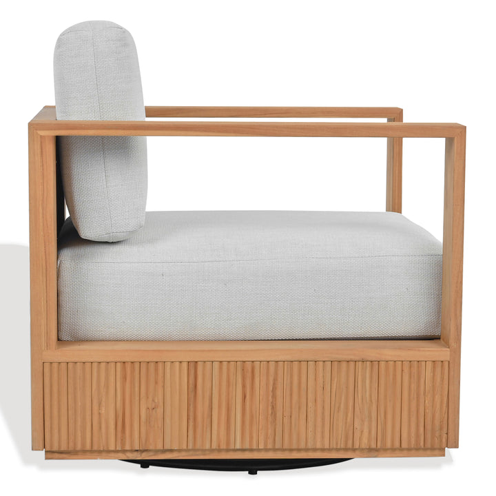 Safavieh Couture St Lucia Teakwood Swivel Chair