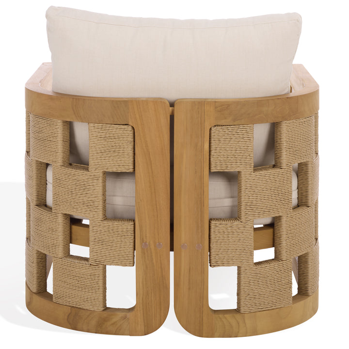 American Home Furniture Safavieh Couture Skipper Teak And Hyacinth Patio Chair