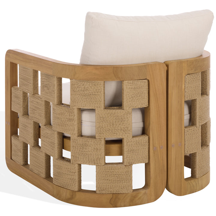 American Home Furniture Safavieh Couture Skipper Teak And Hyacinth Patio Chair