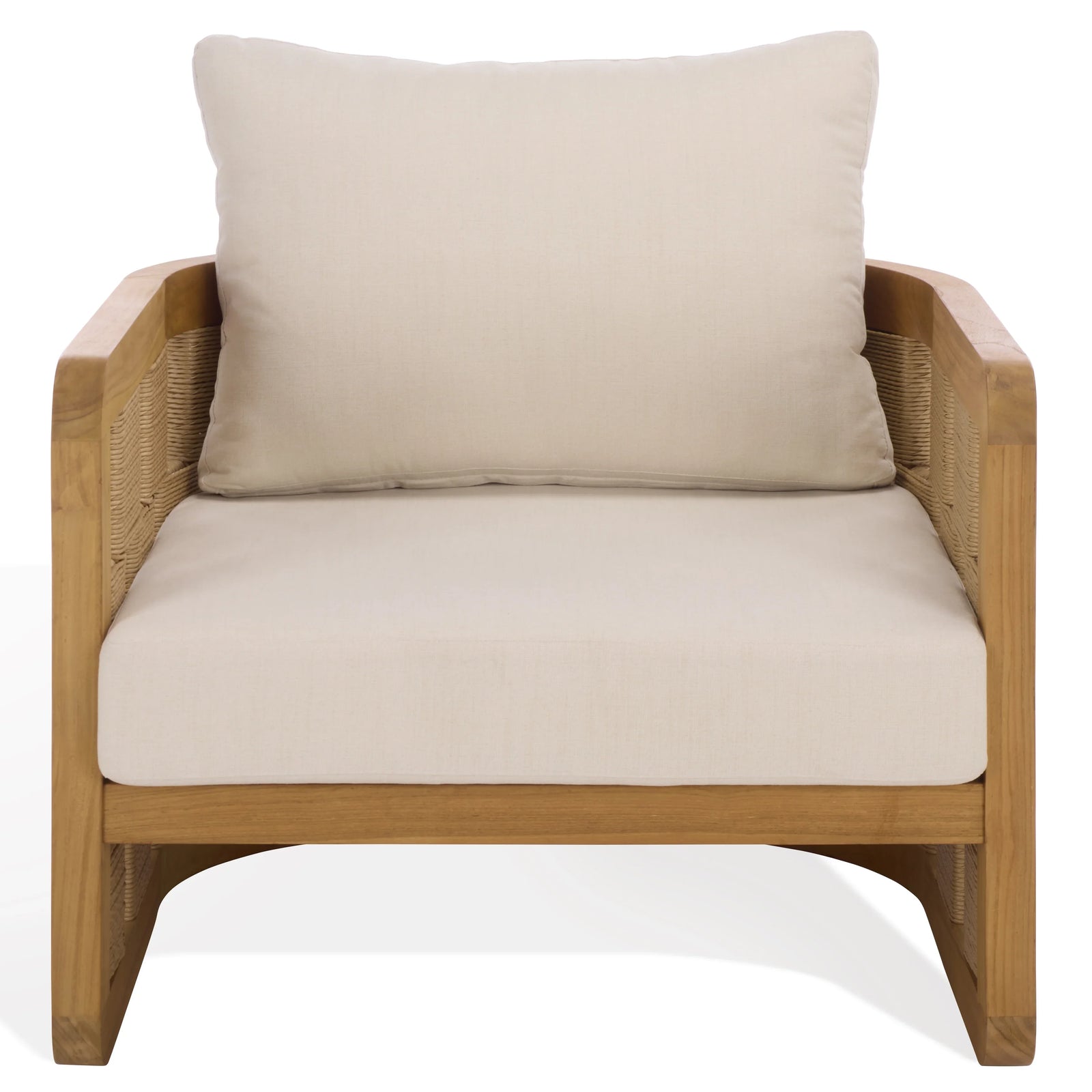 American Home Furniture Safavieh Couture Skipper Teak And Hyacinth Patio Chair