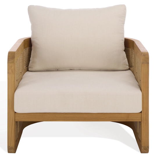 American Home Furniture Safavieh Couture Skipper Teak And Hyacinth Patio Chair