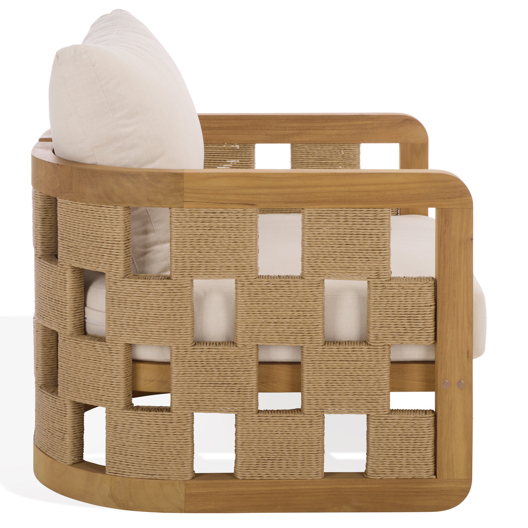 American Home Furniture Safavieh Couture Skipper Teak And Hyacinth Patio Chair