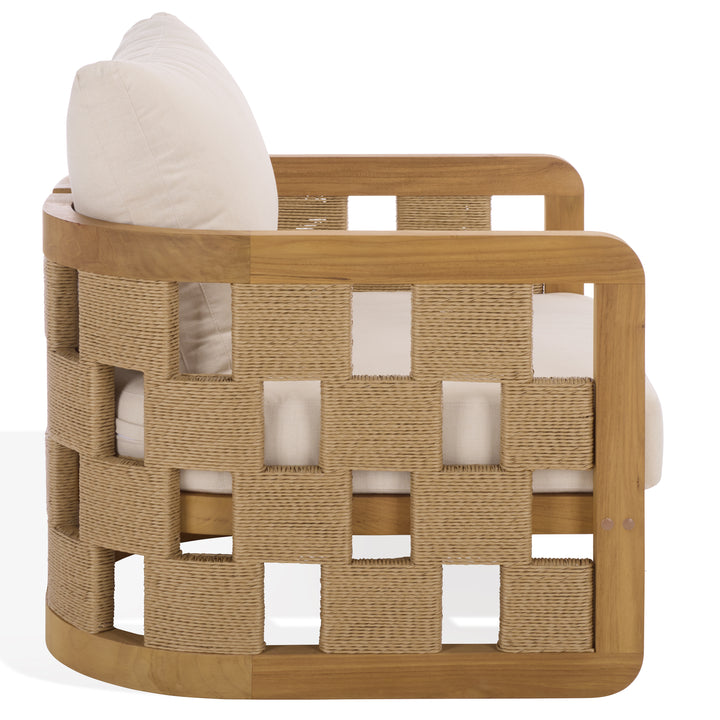 American Home Furniture Safavieh Couture Skipper Teak And Hyacinth Patio Chair