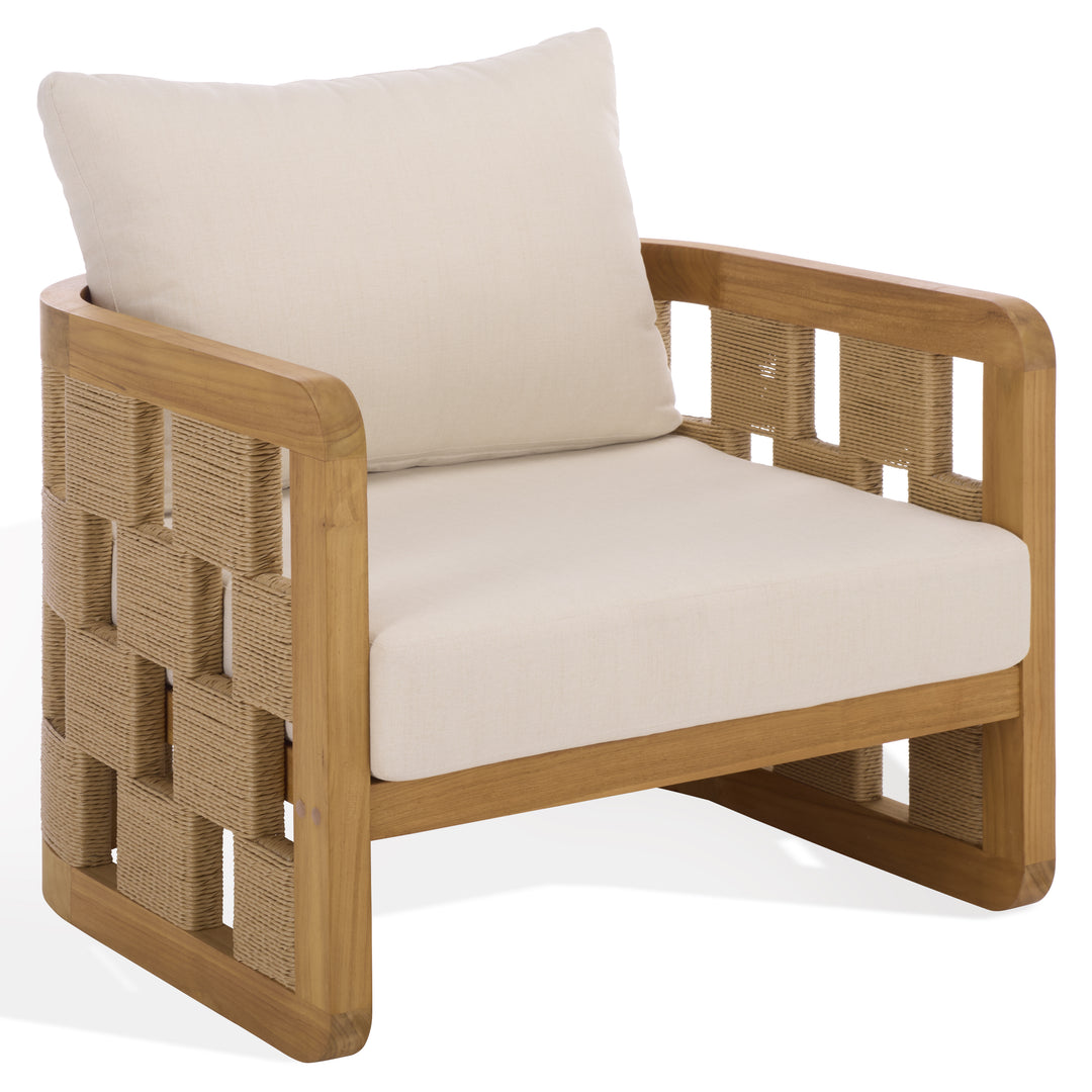 American Home Furniture Safavieh Couture Skipper Teak And Hyacinth Patio Chair