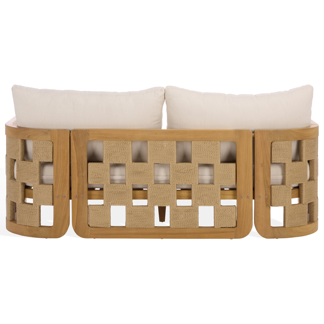 American Home Furniture Safavieh Couture Skipper Teak And Hyacinth Patio Sofa