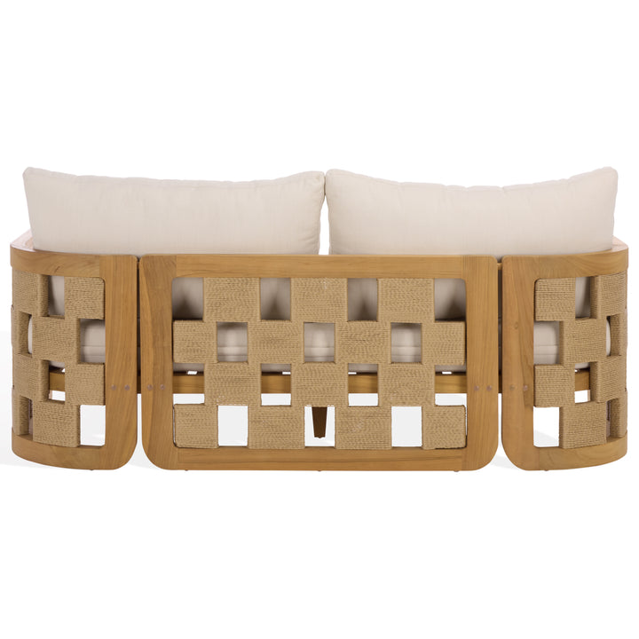 American Home Furniture Safavieh Couture Skipper Teak And Hyacinth Patio Sofa