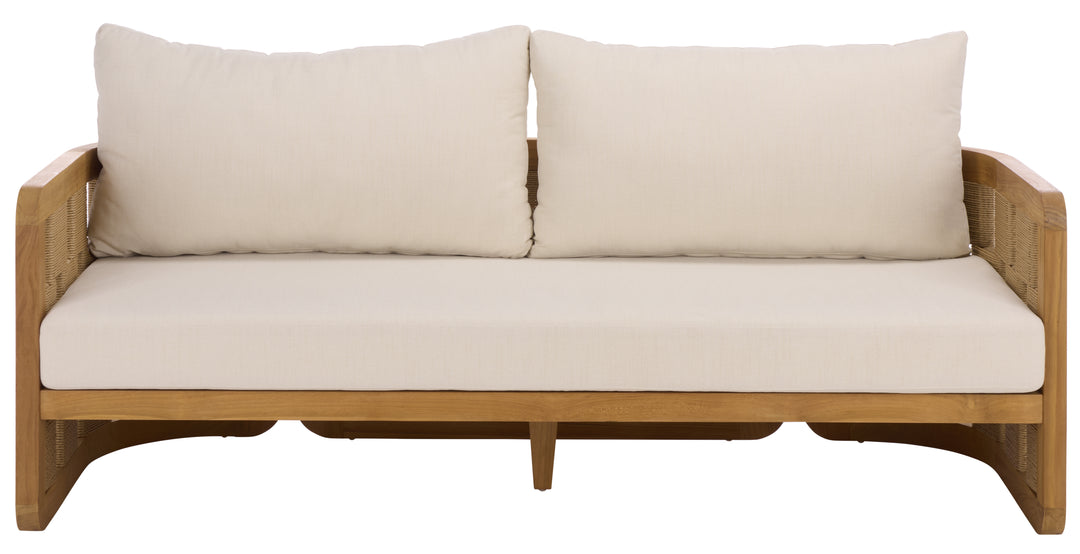 American Home Furniture Safavieh Couture Skipper Teak And Hyacinth Patio Sofa