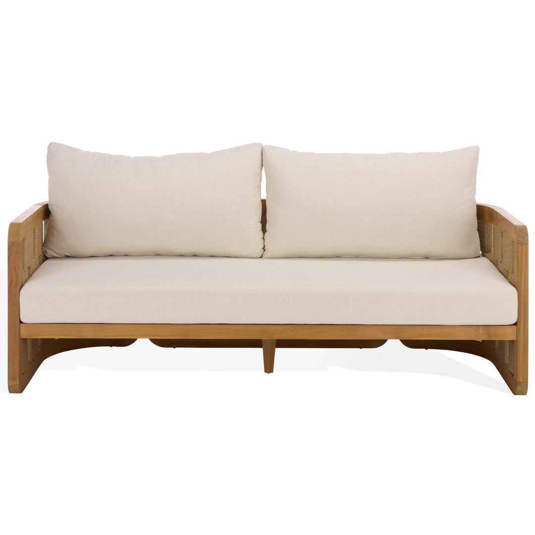 American Home Furniture Safavieh Couture Skipper Teak And Hyacinth Patio Sofa