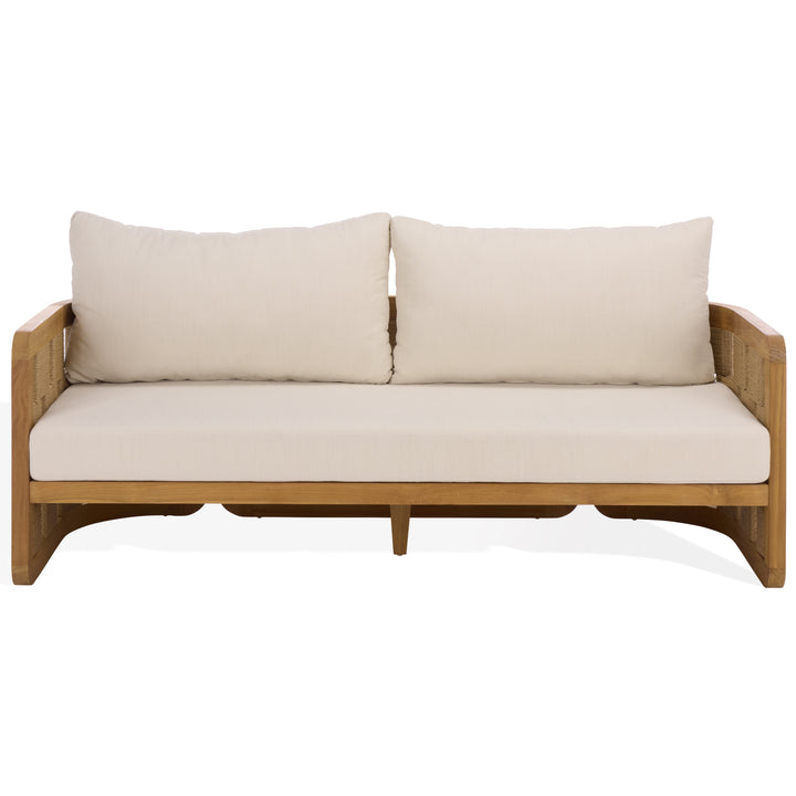 American Home Furniture Safavieh Couture Skipper Teak And Hyacinth Patio Sofa