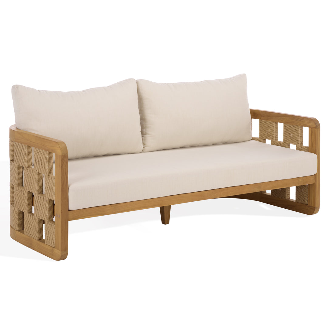 American Home Furniture Safavieh Couture Skipper Teak And Hyacinth Patio Sofa