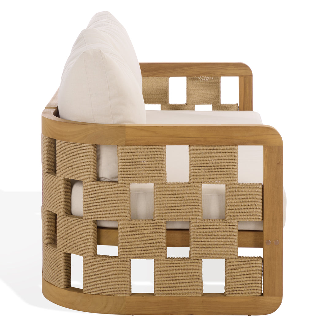 American Home Furniture Safavieh Couture Skipper Teak And Hyacinth Patio Sofa