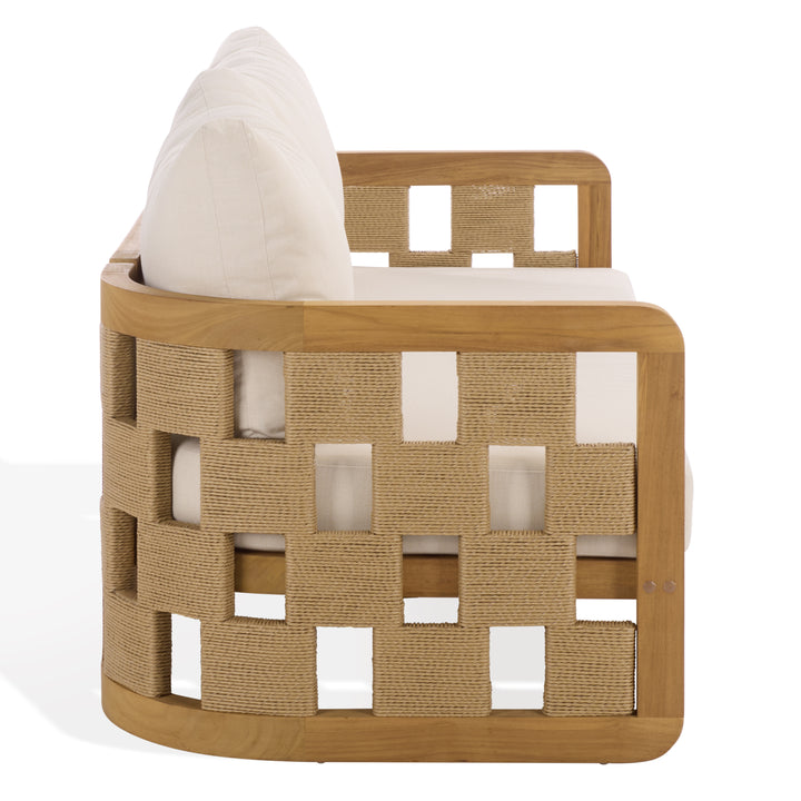 American Home Furniture Safavieh Couture Skipper Teak And Hyacinth Patio Sofa