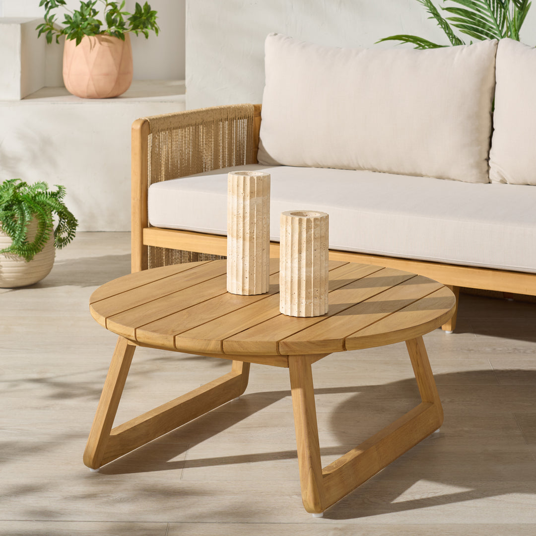 American Home Furniture Safavieh Couture Gale Teak Outdoor Coffee Table