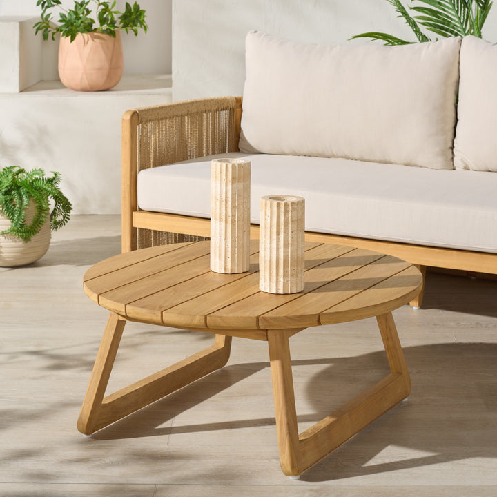 American Home Furniture Safavieh Couture Gale Teak Outdoor Coffee Table