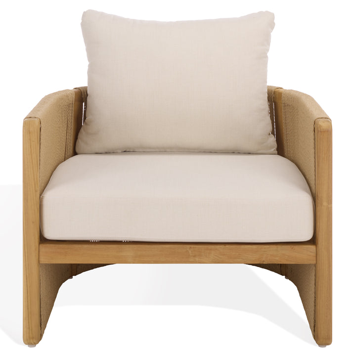 American Home Furniture Safavieh Couture Gale Teak And Hyacinth Patio Chair