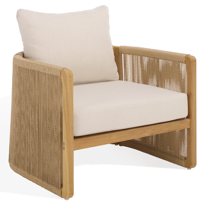 American Home Furniture Safavieh Couture Gale Teak And Hyacinth Patio Chair
