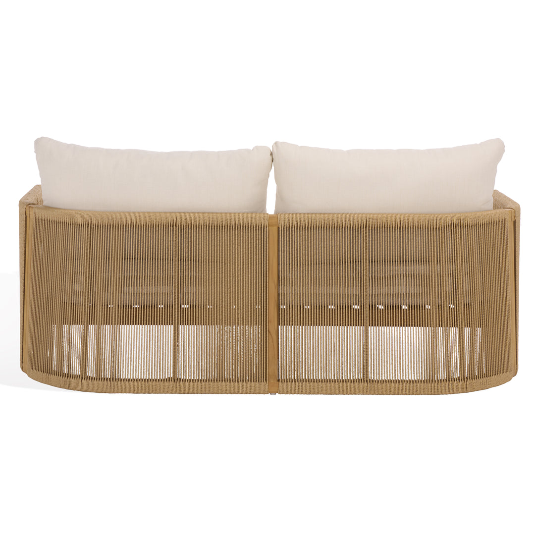 American Home Furniture Safavieh Couture Gale Teak And Hyacinth Patio Sofa