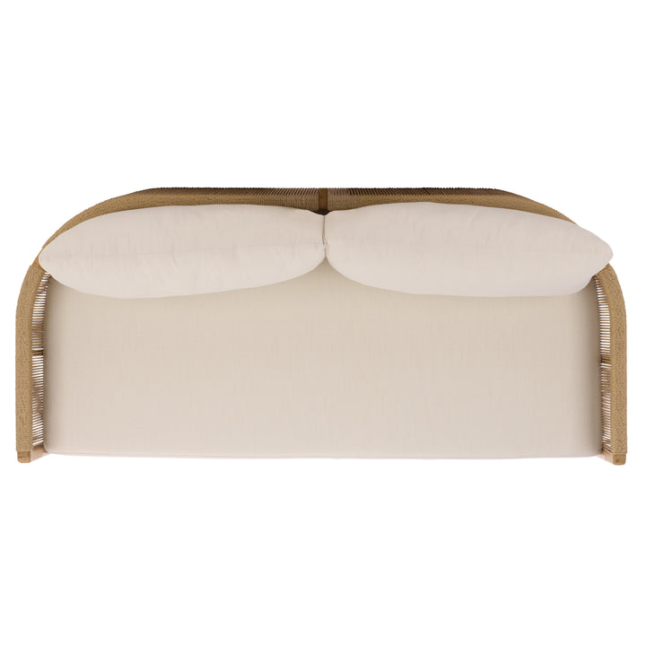 American Home Furniture Safavieh Couture Gale Teak And Hyacinth Patio Sofa