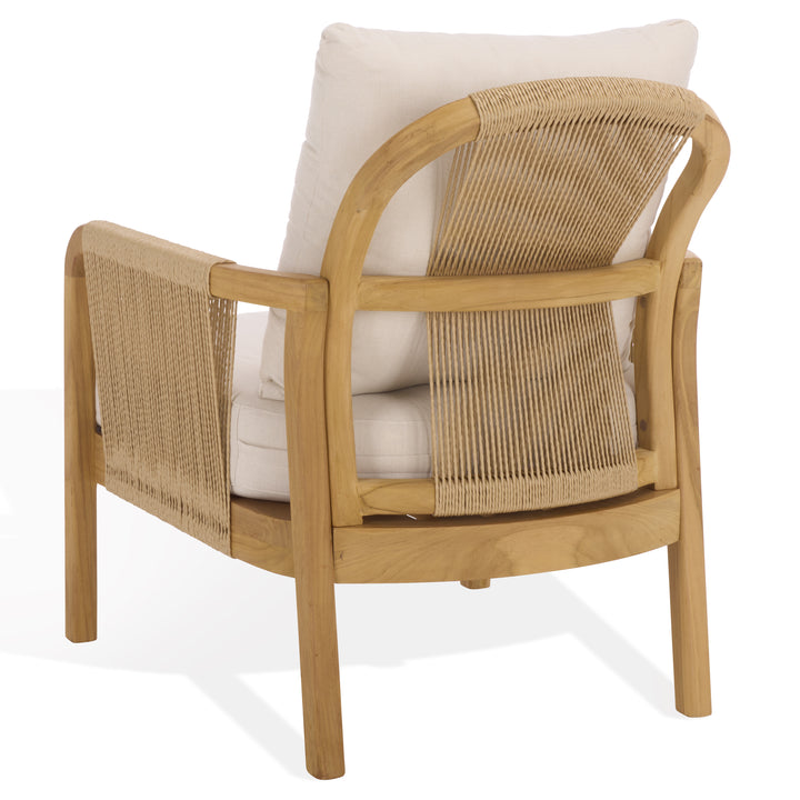 American Home Furniture Safavieh Couture Rogers Teak And Hyacinth Patio Chair