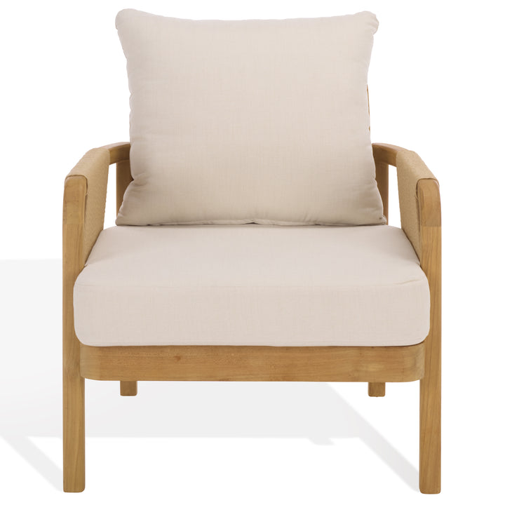 American Home Furniture Safavieh Couture Rogers Teak And Hyacinth Patio Chair