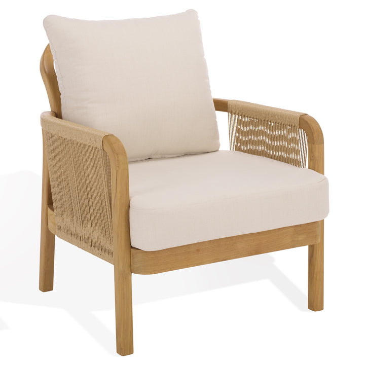 American Home Furniture Safavieh Couture Rogers Teak And Hyacinth Patio Chair