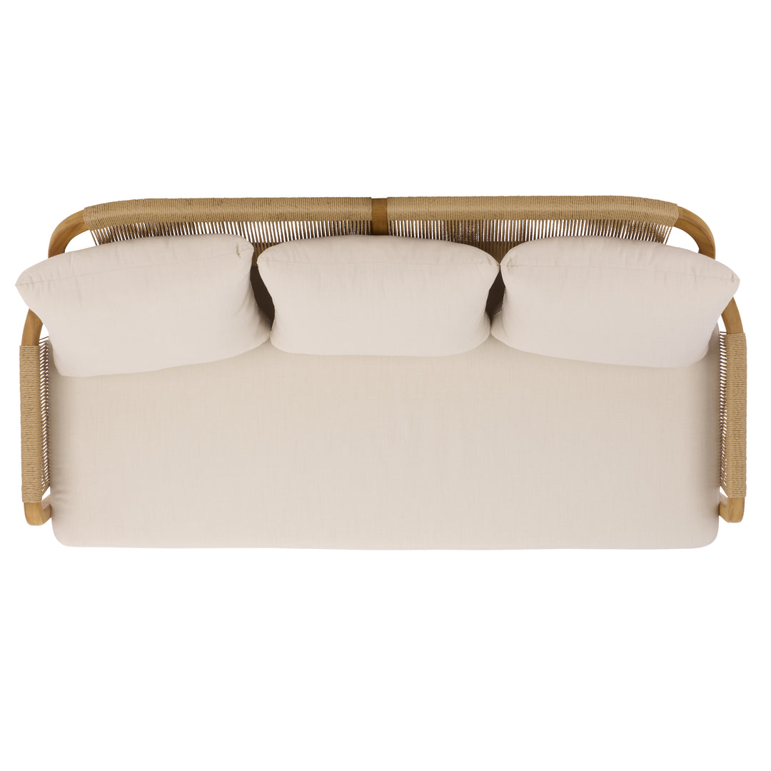 American Home Furniture Safavieh Couture Rogers Teak And Hyacinth Patio Sofa