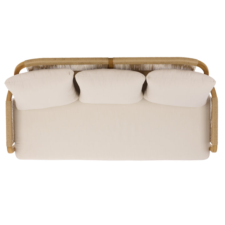 American Home Furniture Safavieh Couture Rogers Teak And Hyacinth Patio Sofa