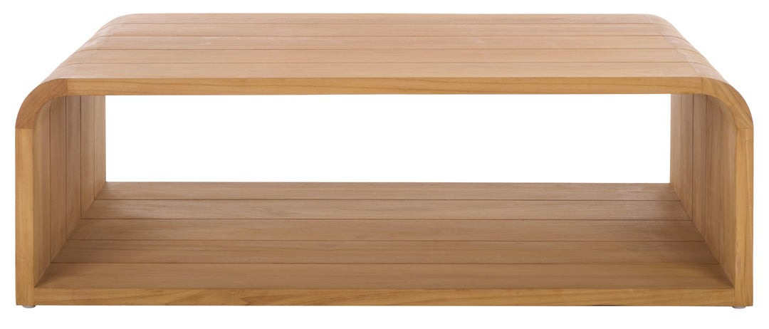 American Home Furniture Safavieh Couture Cove Teak Outdoor Coffee Table