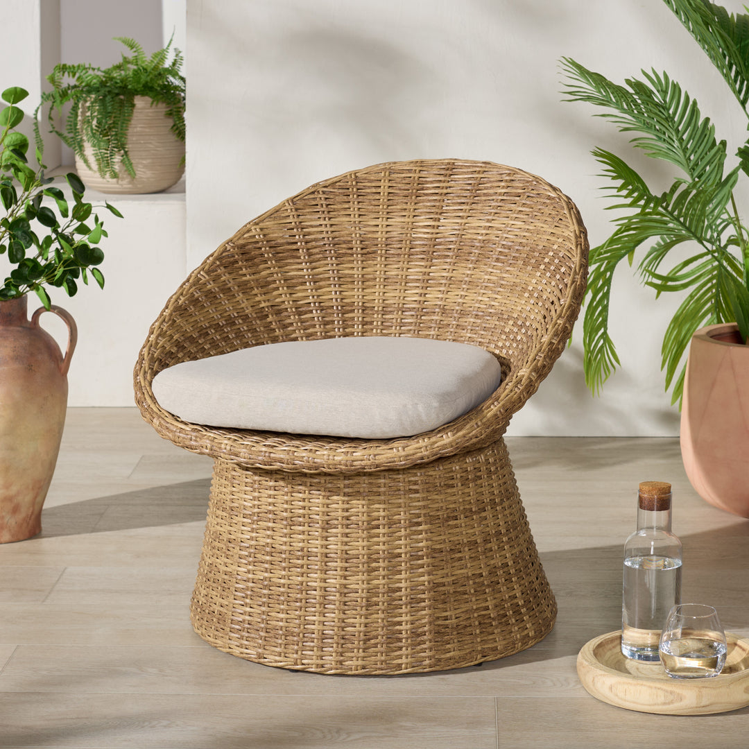 American Home Furniture Safavieh Couture Lynsee Wicker Patio Chair