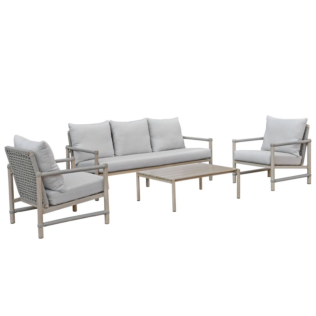 American Home Furniture Safavieh Couture Dorianna Aluminum Patio Sofa