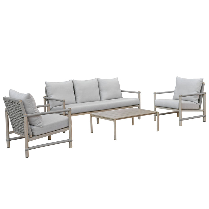 American Home Furniture Safavieh Couture Dorianna Aluminum Patio Sofa