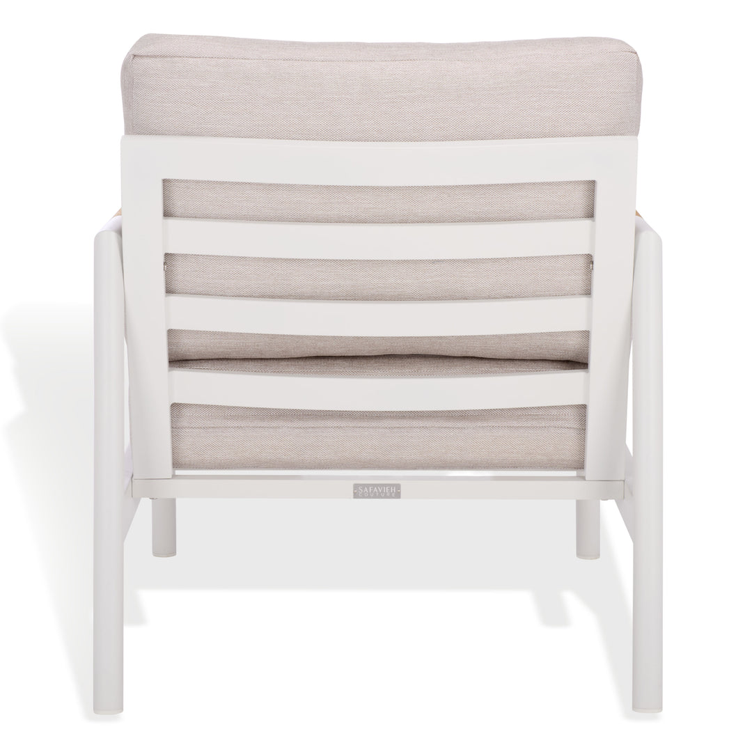 American Home Furniture Safavieh Couture Chryssa Aluminum And Teak Patio Chair