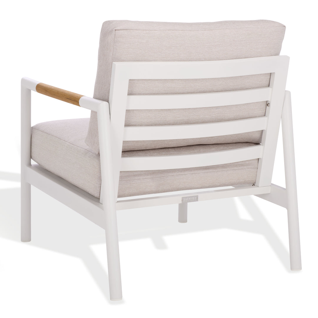 American Home Furniture Safavieh Couture Chryssa Aluminum And Teak Patio Chair
